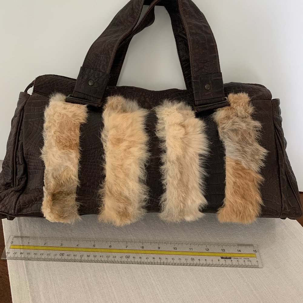 Elena Girardi Brown Shoulder Bag-Genuine Leather - final markdown